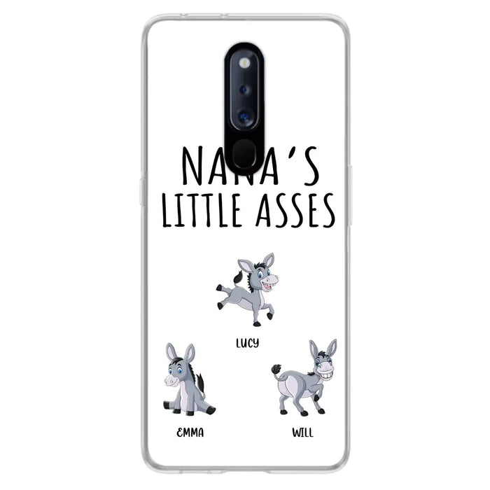 Custom Personalized Donkeys Phone Case - Gift Idea For Family/ Grandma/ Papa - Upto 12 Donkeys - Case For Xiaomi/ Oppo/ Huawei - Nana's Little Asses