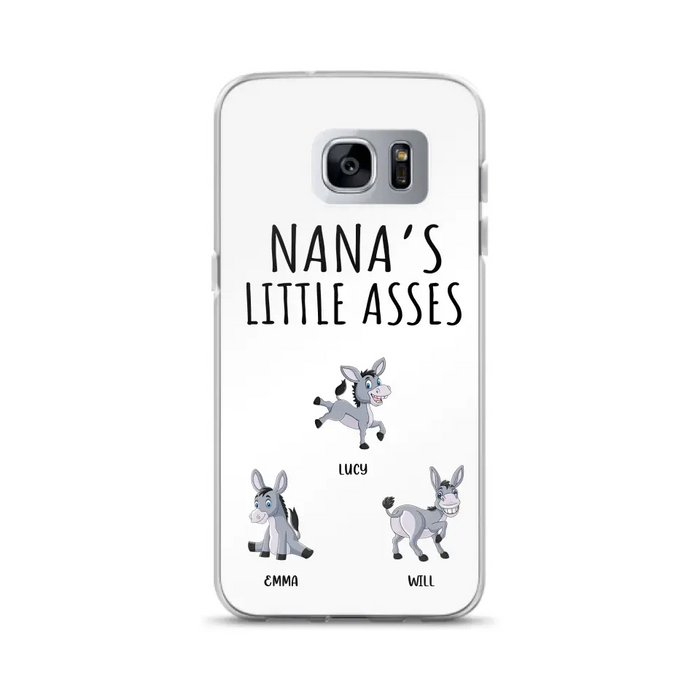 Custom Personalized Donkeys Phone Case - Gift Idea For Family/ Grandma/ Papa - Upto 12 Donkeys - Case For iPhone/ Samsung - Boss's Pain In The Asses