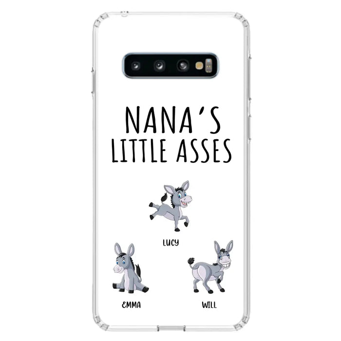 Custom Personalized Donkeys Phone Case - Gift Idea For Family/ Grandma/ Papa - Upto 12 Donkeys - Case For iPhone/ Samsung - Boss's Pain In The Asses