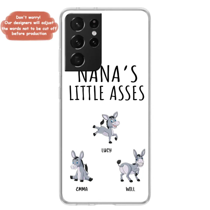 Custom Personalized Donkeys Phone Case - Gift Idea For Family/ Grandma/ Papa - Upto 12 Donkeys - Case For iPhone/ Samsung - Boss's Pain In The Asses