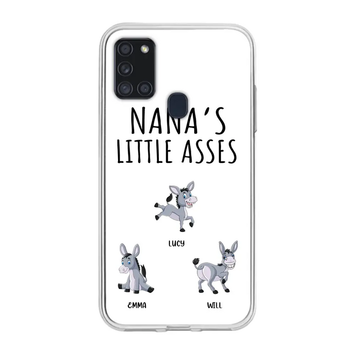 Custom Personalized Donkeys Phone Case - Gift Idea For Family/ Grandma/ Papa - Upto 12 Donkeys - Case For iPhone/ Samsung - Boss's Pain In The Asses