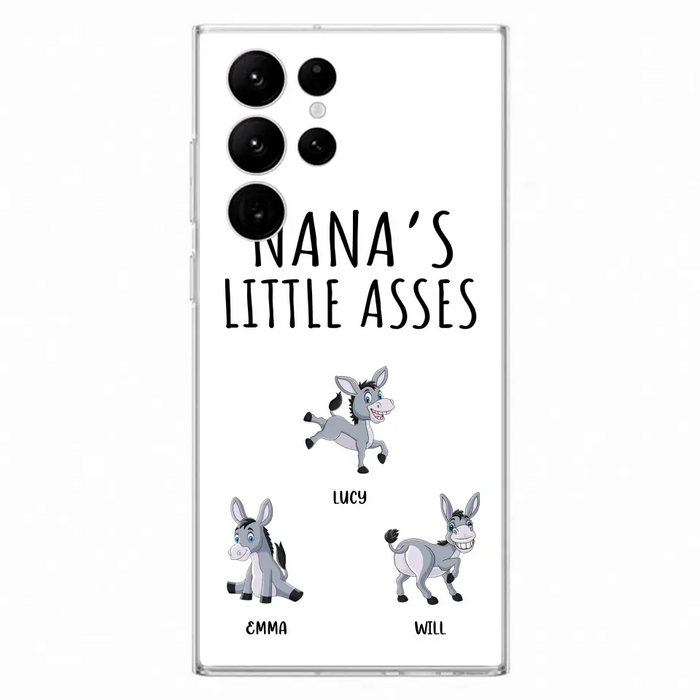 Custom Personalized Donkeys Phone Case - Gift Idea For Family/ Grandma/ Papa - Upto 12 Donkeys - Case For iPhone/ Samsung - Boss's Pain In The Asses