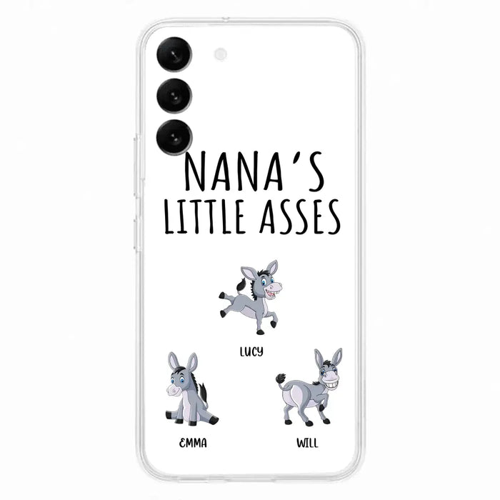 Custom Personalized Donkeys Phone Case - Gift Idea For Family/ Grandma/ Papa - Upto 12 Donkeys - Case For iPhone/ Samsung - Boss's Pain In The Asses