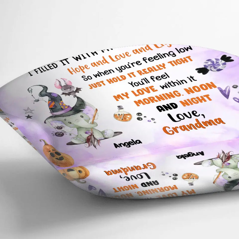 Personalized Halloween Granddaughter Fleece Throw Blanket/Quilt/Pillow Cover - Gift Idea For Halloween From Grandma