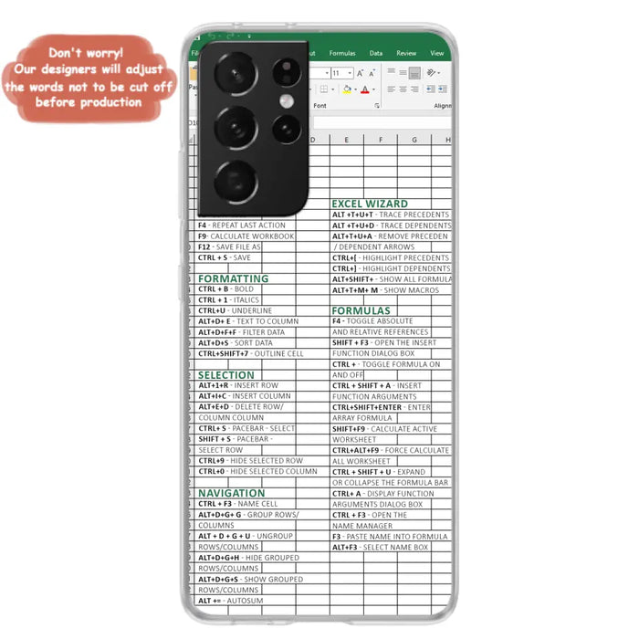 Personalized Excel Phone Case - Gift Idea For Excel Lovers - Cases For iPhone/Samsung