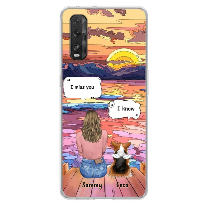 Custom Personalized Memorial Pet Phone Case - Upto 3 Pets - Memorial Gift Idea For Dog/ Cat/ Rabbits Owners - Case For Xiaomi/ Oppo/ Huawei - I Miss You