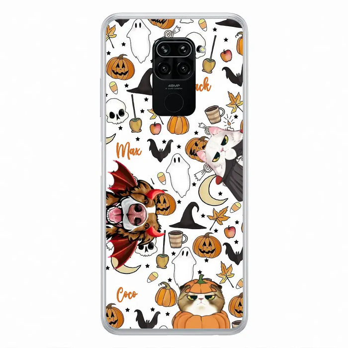 Custom Personalized Halloween Pet Phone Case - Upto 3 Pets - Gift Idea For Dog/Cat Owners - Case for Oppo/Xiaomi/Huawei