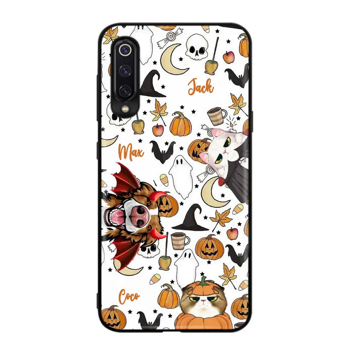 Custom Personalized Halloween Pet Phone Case - Upto 3 Pets - Gift Idea For Dog/Cat Owners - Case for Oppo/Xiaomi/Huawei