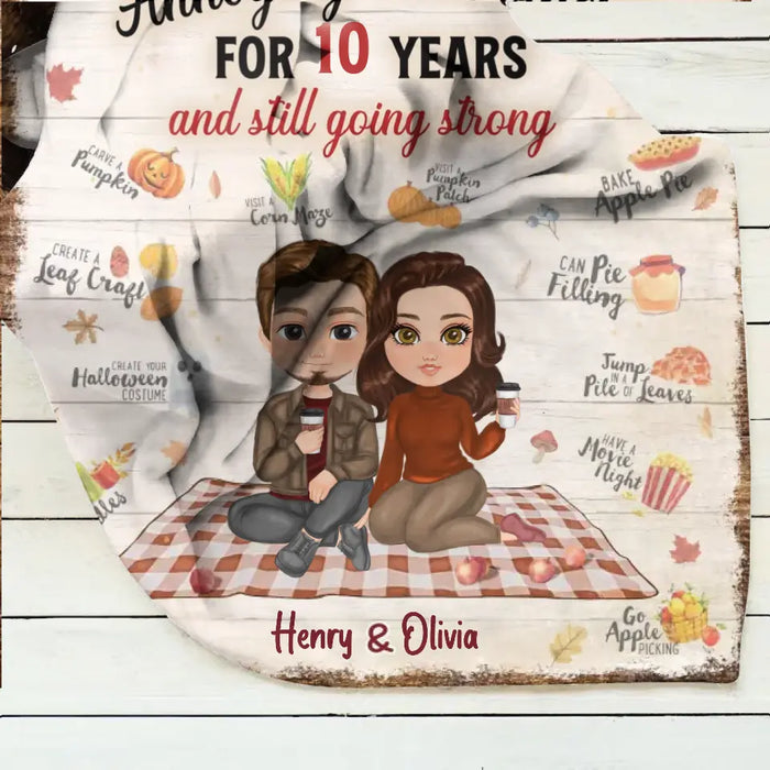 Custom Personalized Couple Single Layer Fleece/ Quilt Blanket - Gift Idea For Couple/Anniversary - Annoying Each Other For 10 Years And Still Going Strong