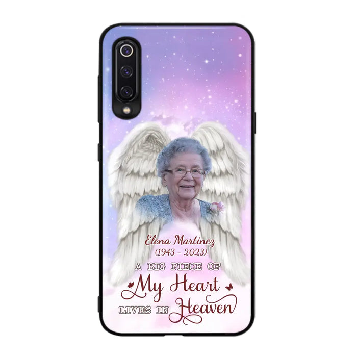 Custom Personalized Memorial Photo Phone Case - Memorial Gift Idea for Family - A Big Piece Of My Heart Lives In Heaven - Case for Xiaomi/Huawei/Oppo