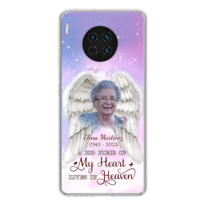 Custom Personalized Memorial Photo Phone Case - Memorial Gift Idea for Family - A Big Piece Of My Heart Lives In Heaven - Case for Xiaomi/Huawei/Oppo