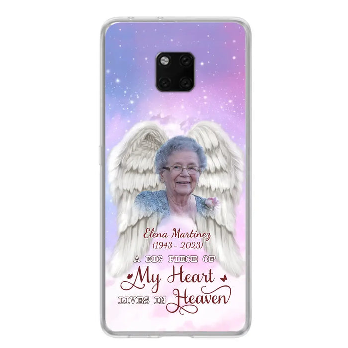 Custom Personalized Memorial Photo Phone Case - Memorial Gift Idea for Family - A Big Piece Of My Heart Lives In Heaven - Case for Xiaomi/Huawei/Oppo