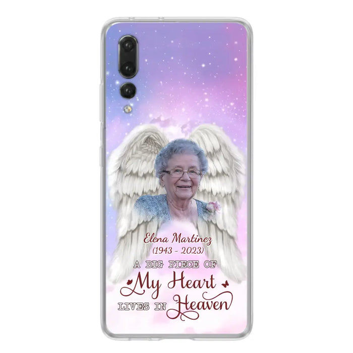 Custom Personalized Memorial Photo Phone Case - Memorial Gift Idea for Family - A Big Piece Of My Heart Lives In Heaven - Case for Xiaomi/Huawei/Oppo