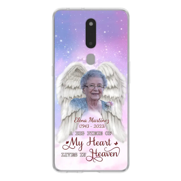 Custom Personalized Memorial Photo Phone Case - Memorial Gift Idea for Family - A Big Piece Of My Heart Lives In Heaven - Case for Xiaomi/Huawei/Oppo