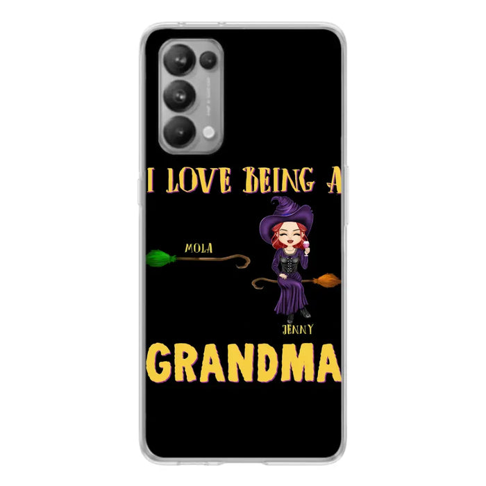 Personalized Witch Grandma Phone Case - Gift Idea For Halloween/Witch/Grandma - Upto 8 Kids - I Love Being A Grandma - Case For Oppo/Xiaomi/Huawei