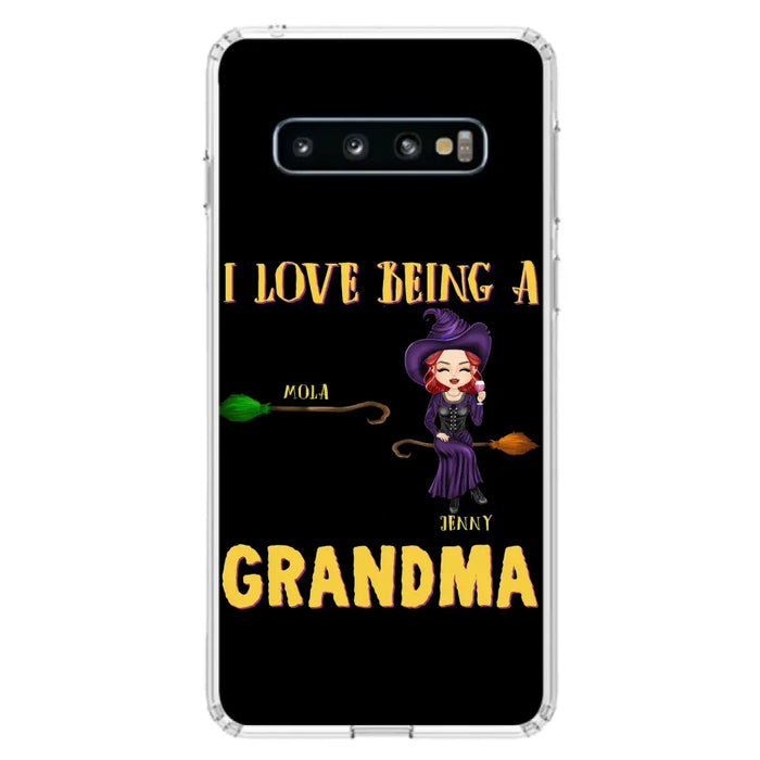 Personalized Witch Grandma Phone Case - Gift Idea For Halloween/Witch/Grandma - Upto 8 Kids - I Love Being A Grandma - Case For iPhone/Samsung