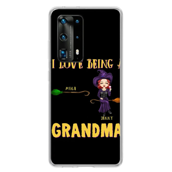 Personalized Witch Grandma Phone Case - Gift Idea For Halloween/Witch/Grandma - Upto 8 Kids - I Love Being A Grandma - Case For Oppo/Xiaomi/Huawei