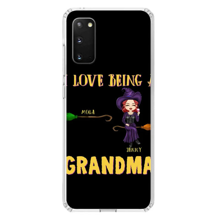 Personalized Witch Grandma Phone Case - Gift Idea For Halloween/Witch/Grandma - Upto 8 Kids - I Love Being A Grandma - Case For iPhone/Samsung