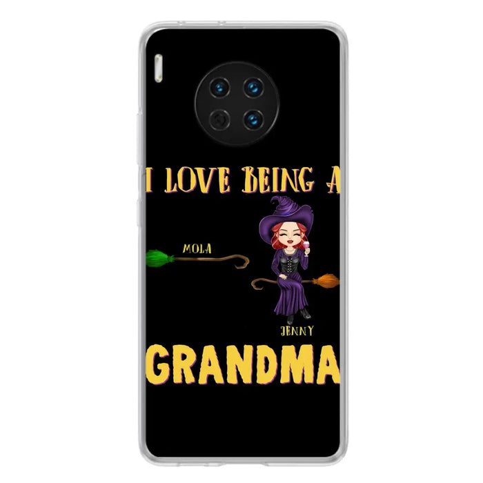 Personalized Witch Grandma Phone Case - Gift Idea For Halloween/Witch/Grandma - Upto 8 Kids - I Love Being A Grandma - Case For Oppo/Xiaomi/Huawei