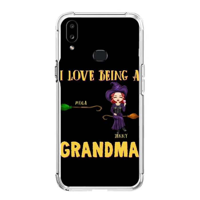 Personalized Witch Grandma Phone Case - Gift Idea For Halloween/Witch/Grandma - Upto 8 Kids - I Love Being A Grandma - Case For iPhone/Samsung