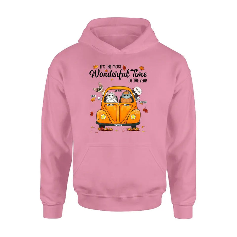Personalized Pet Shirt/Hoodie - Autumn Gift For Cat/Dog Lover - Up to 4 Pets - It's The Most Wonderful Time Of The Year