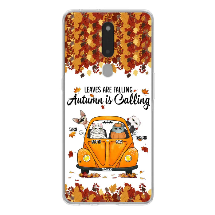 Custom Personalized Pet Phone Case - Gift Idea For Cat/Dog Lovers - Upto 4 Pets - Case For Xiaomi/ Oppo/ Huawei - Leaves Are Falling Autumn Is Calling