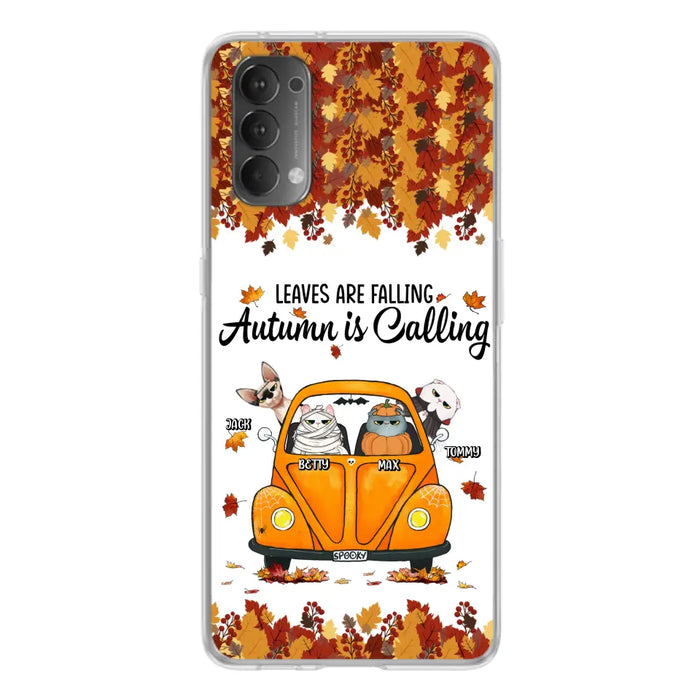 Custom Personalized Pet Phone Case - Gift Idea For Cat/Dog Lovers - Upto 4 Pets - Case For Xiaomi/ Oppo/ Huawei - Leaves Are Falling Autumn Is Calling