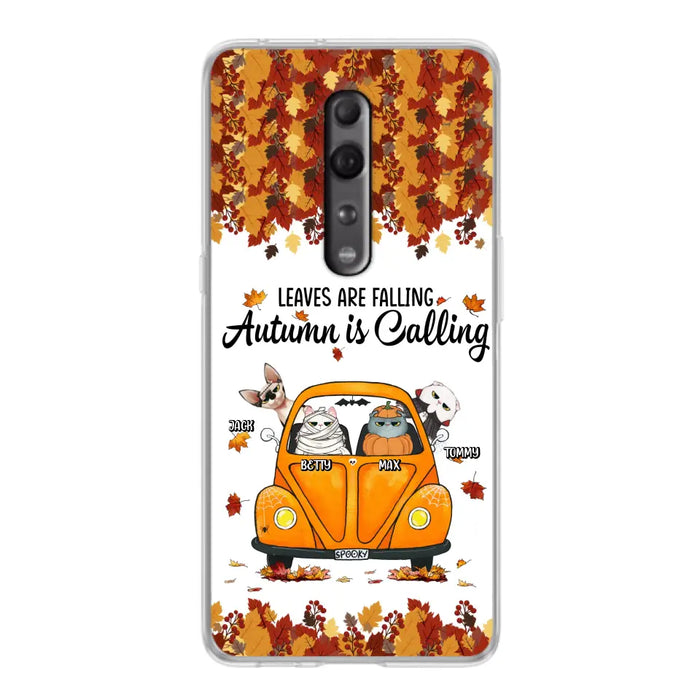 Custom Personalized Pet Phone Case - Gift Idea For Cat/Dog Lovers - Upto 4 Pets - Case For Xiaomi/ Oppo/ Huawei - Leaves Are Falling Autumn Is Calling