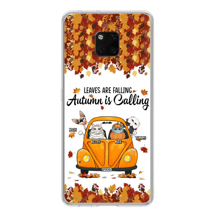 Custom Personalized Pet Phone Case - Gift Idea For Cat/Dog Lovers - Upto 4 Pets - Case For Xiaomi/ Oppo/ Huawei - Leaves Are Falling Autumn Is Calling