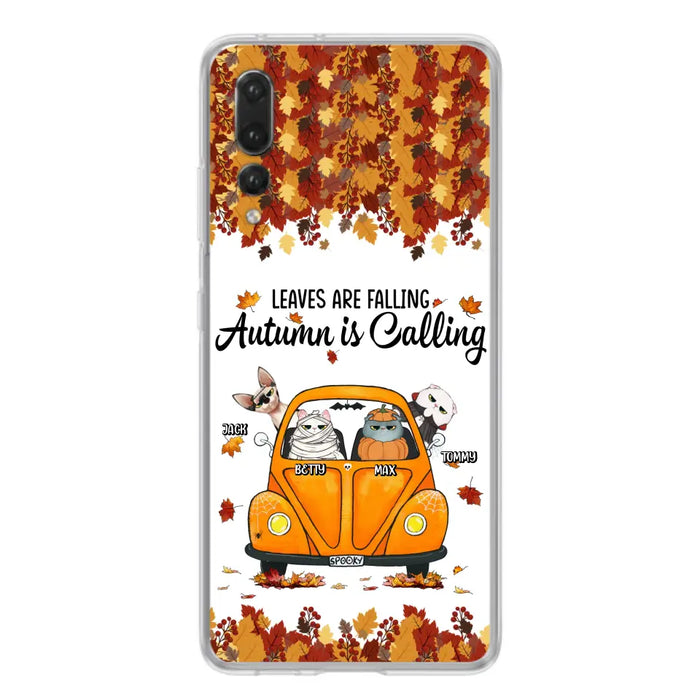 Custom Personalized Pet Phone Case - Gift Idea For Cat/Dog Lovers - Upto 4 Pets - Case For Xiaomi/ Oppo/ Huawei - Leaves Are Falling Autumn Is Calling