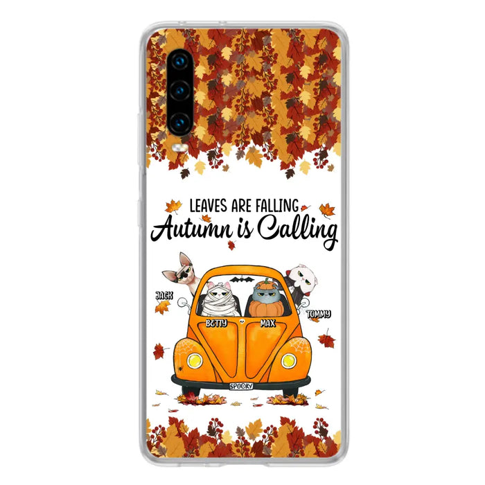 Custom Personalized Pet Phone Case - Gift Idea For Cat/Dog Lovers - Upto 4 Pets - Case For Xiaomi/ Oppo/ Huawei - Leaves Are Falling Autumn Is Calling