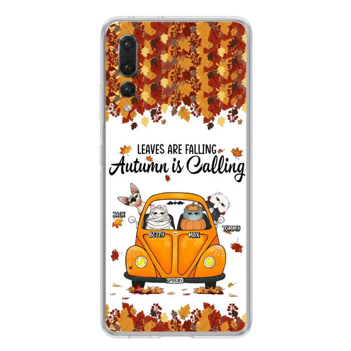 Custom Personalized Pet Phone Case - Gift Idea For Cat/Dog Lovers - Upto 4 Pets - Case For Xiaomi/ Oppo/ Huawei - Leaves Are Falling Autumn Is Calling