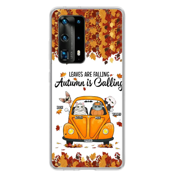 Custom Personalized Pet Phone Case - Gift Idea For Cat/Dog Lovers - Upto 4 Pets - Case For Xiaomi/ Oppo/ Huawei - Leaves Are Falling Autumn Is Calling