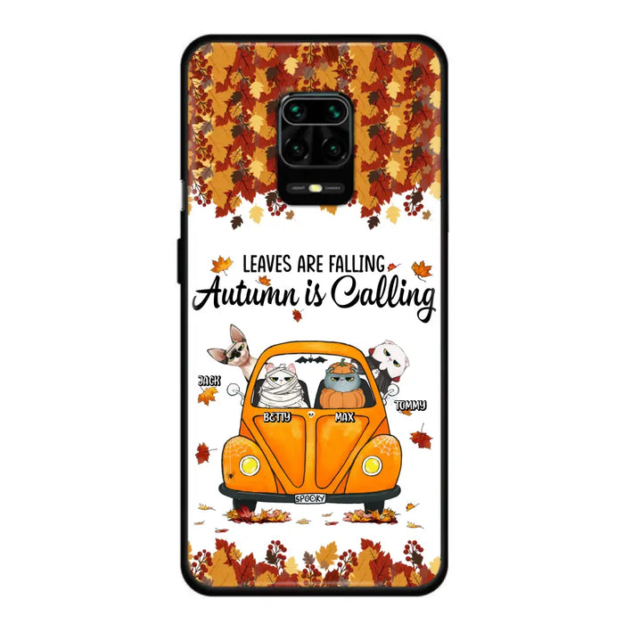 Custom Personalized Pet Phone Case - Gift Idea For Cat/Dog Lovers - Upto 4 Pets - Case For Xiaomi/ Oppo/ Huawei - Leaves Are Falling Autumn Is Calling