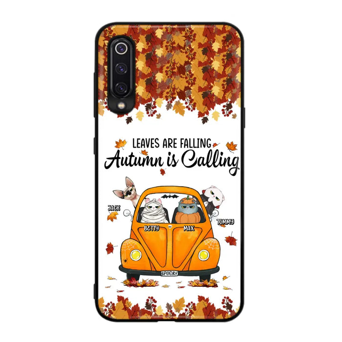 Custom Personalized Pet Phone Case - Gift Idea For Cat/Dog Lovers - Upto 4 Pets - Case For Xiaomi/ Oppo/ Huawei - Leaves Are Falling Autumn Is Calling