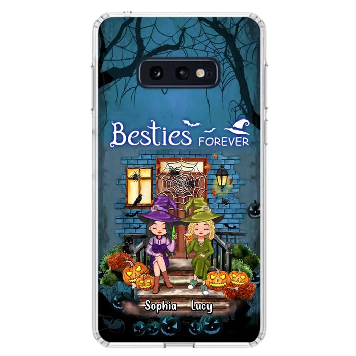 Custom Personalized Halloween Friend Phone Case - Upto 5 Friends - Halloween Gift Idea for Friends/Sisters - Besties Forever - Case for iPhone/Samsung