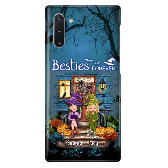 Custom Personalized Halloween Friend Phone Case - Upto 5 Friends - Halloween Gift Idea for Friends/Sisters - Besties Forever - Case for iPhone/Samsung