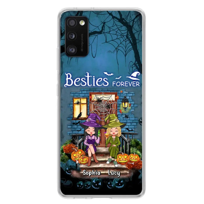 Custom Personalized Halloween Friend Phone Case - Upto 5 Friends - Halloween Gift Idea for Friends/Sisters - Besties Forever - Case for iPhone/Samsung