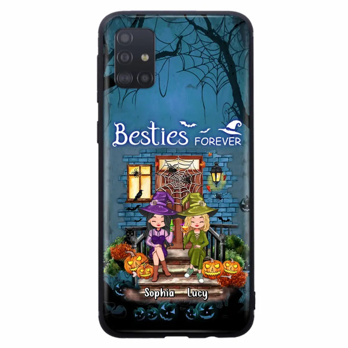 Custom Personalized Halloween Friend Phone Case - Upto 5 Friends - Halloween Gift Idea for Friends/Sisters - Besties Forever - Case for iPhone/Samsung