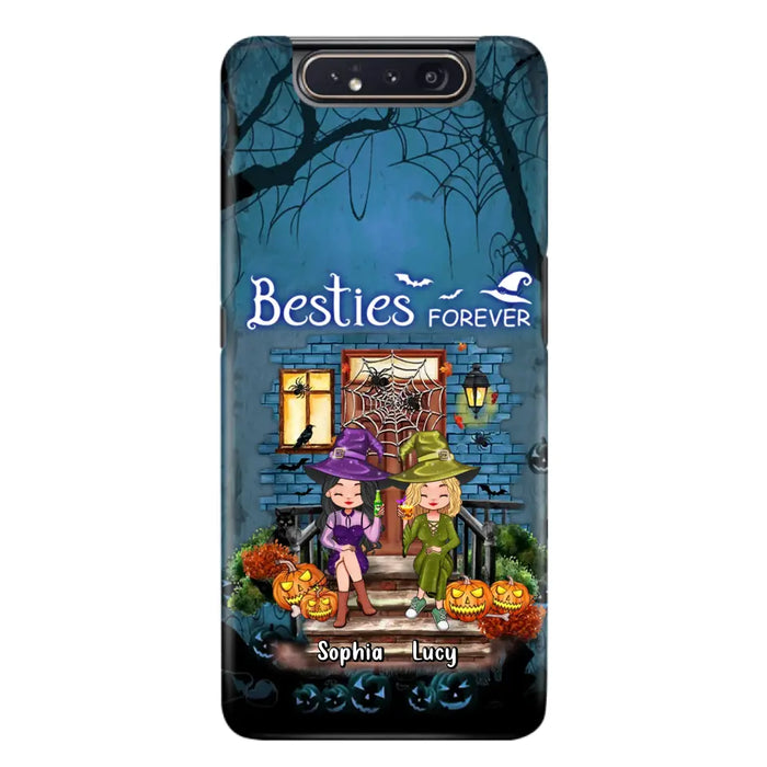 Custom Personalized Halloween Friend Phone Case - Upto 5 Friends - Halloween Gift Idea for Friends/Sisters - Besties Forever - Case for iPhone/Samsung