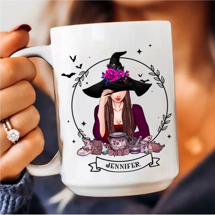 Custom Personalized Witch Coffee Mug - Gift Idea For Halloween/Witch Lovers - I'm Not A Bad Witch I'm A Real Witch