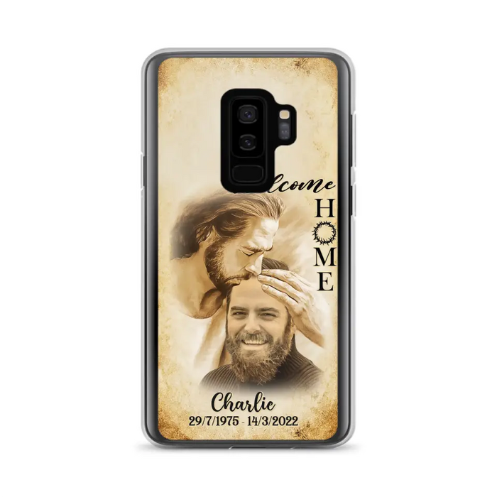 Custom Personalized Memorial Photo Phone Case - Memorial Gift Idea For Family Member/ Pet Owner - Welcome Home - Case For iPhone And Samsung