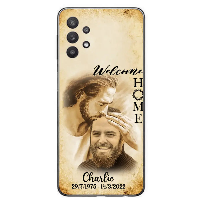 Custom Personalized Memorial Photo Phone Case - Memorial Gift Idea For Family Member/ Pet Owner - Welcome Home - Case For iPhone And Samsung