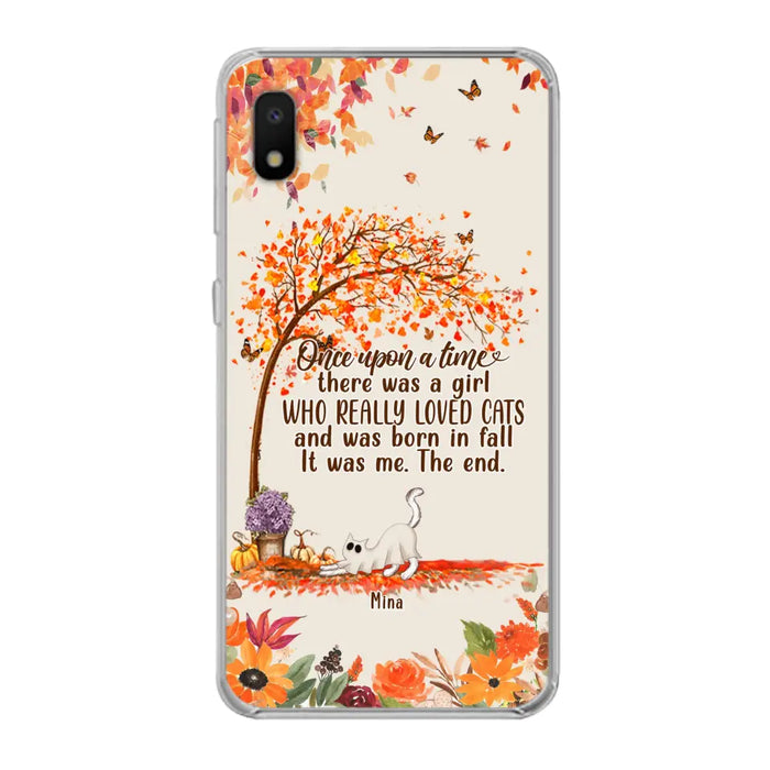 Custom Personalized Cat & Fall Phone Case - Upto 6 Cats - Autumn Gift For Cat Lover - Once Upon A Time - Case For iPhone And Samsung