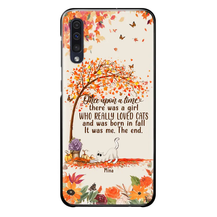 Custom Personalized Cat & Fall Phone Case - Upto 6 Cats - Autumn Gift For Cat Lover - Once Upon A Time - Case For iPhone And Samsung