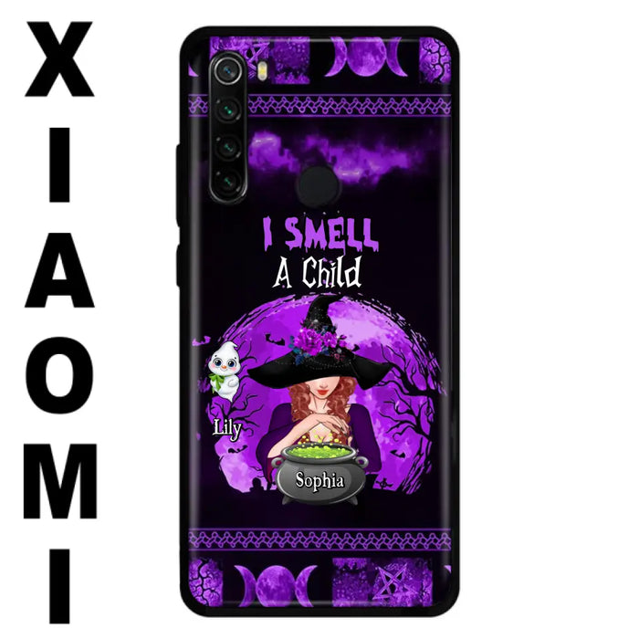 Custom Personalized Witch Phone Case - Upto 10 Children - Halloween Gift Idea for Family - I Smell Children - Case for Xiaomi/Huawei/Oppo