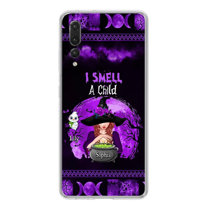 Custom Personalized Witch Phone Case - Upto 10 Children - Halloween Gift Idea for Family - I Smell Children - Case for Xiaomi/Huawei/Oppo