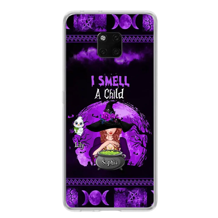 Custom Personalized Witch Phone Case - Upto 10 Children - Halloween Gift Idea for Family - I Smell Children - Case for Xiaomi/Huawei/Oppo