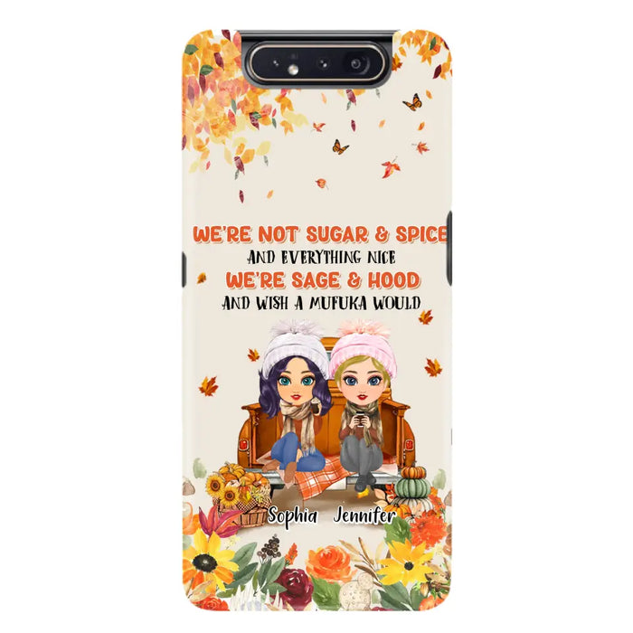 Custom Personalized Friend Phone Case - Gift Idea for Friends/Besties/Sisters - We're Not Sugar & Spice And Everything Nice - Case for iPhone/Samsung