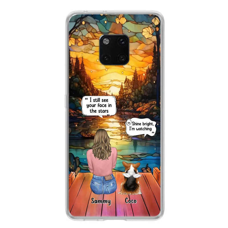 Personalized Memorial Pet Phone Case - Memorial Gift Idea For Dog/Cat/Rabbits Owners - I Still See Your Face In The Stars - Case For Oppo/Xiaomi/Huawei